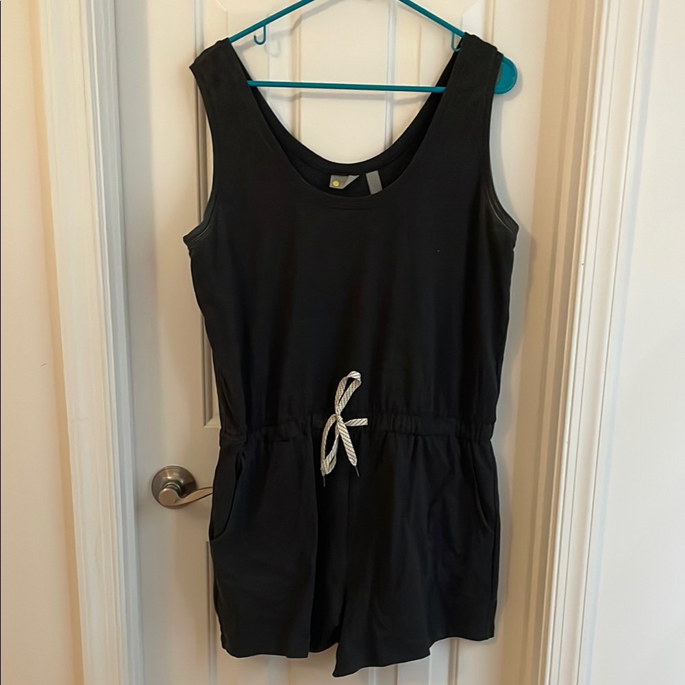 Zella Gray Sleeveless Jumpsuit Athletic Fit